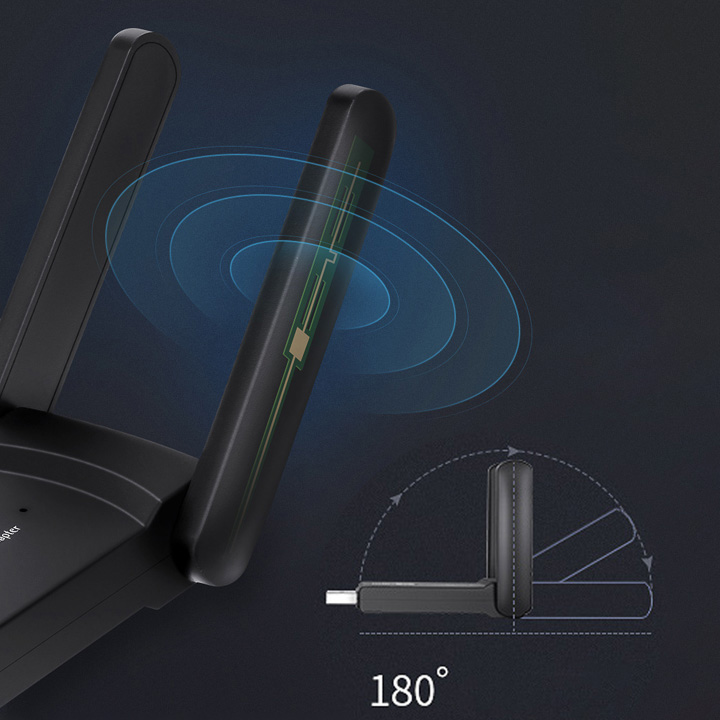 USB thu wifi 2 râu chuẩn AC 300Mbps - PK95