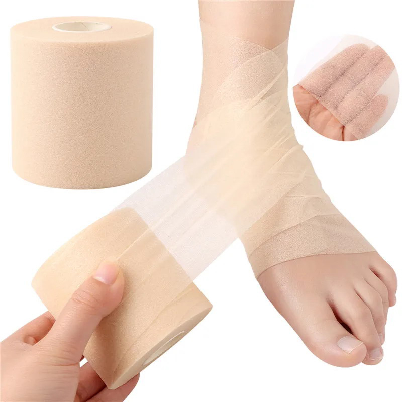 Foam Bandage Elbow Knee Pads Film Foam Underwrap Sports Pre-Wrap For Athletic Tape Sponge Skin Film Self-Adhesive Elastic Moyao. 