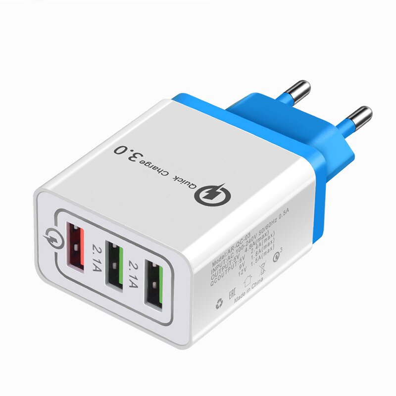 Quick charge 3.0 18w qc 3.0 4.0 fast charger usb mobile phone charger type-c usb charging cable for google pixel 3 4 3a xl sony