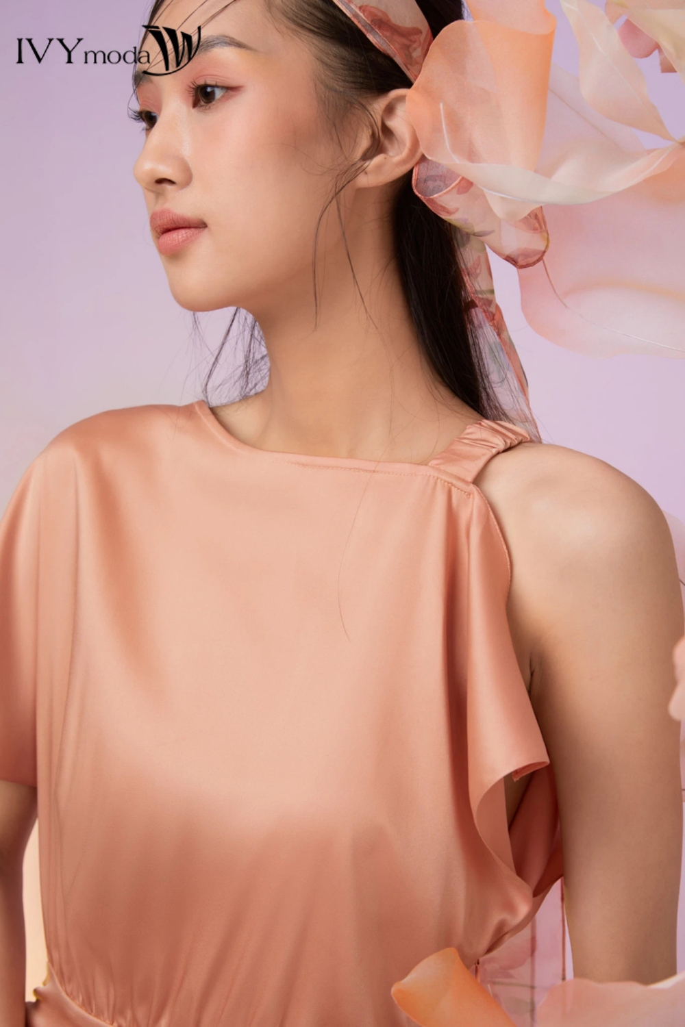 Đầm lụa lệch vai - Phedra Dress IVY moda MS 48M7457