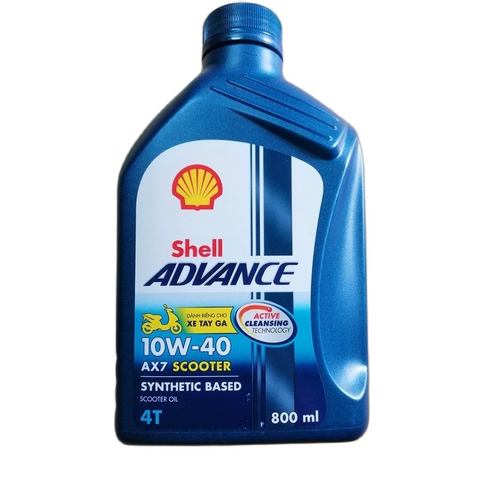 NHỚT SHELL ADVANCE AX7 Scooter 10W-40 0,8L (Nhớt tay ga) Shell ax7 ga 800ml