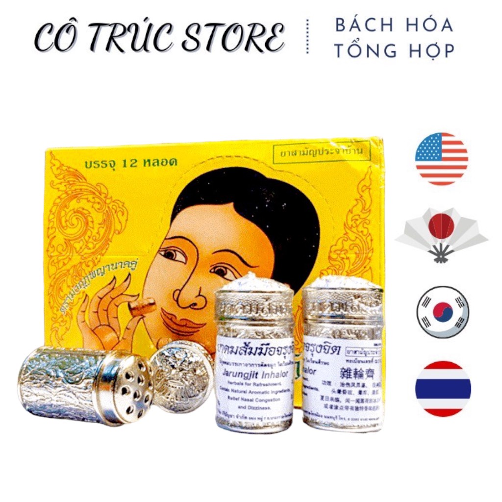 Dầu Xoang Bạc -Vàng Jarungjit Inhalor[CHÍNH HÃNG]Thái Lan