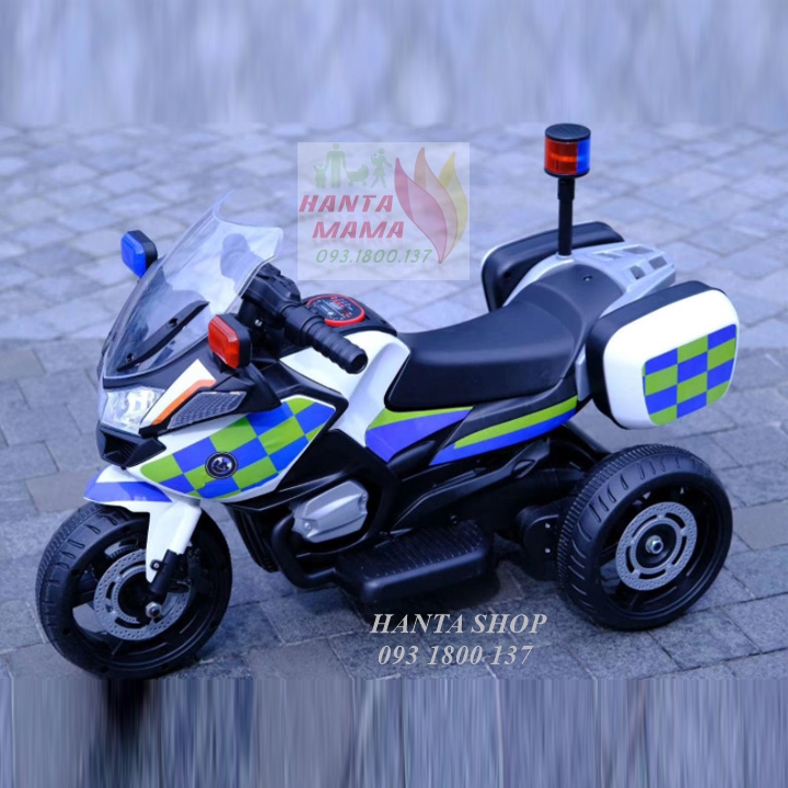 Xe Moto Điện Cảnh Sát, Xe Máy Cảnh Sát Cho Bé