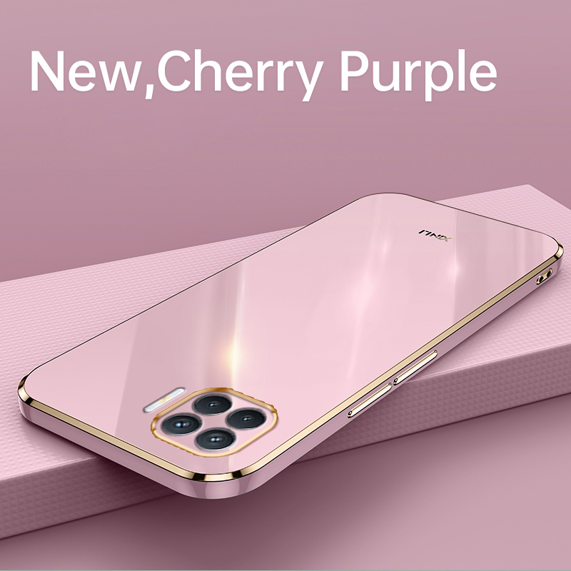 YBD Plating phone Case For OPPO A93 Reno 4F Casing Precise Camera Protection cases Luxury Straight Edge Cover