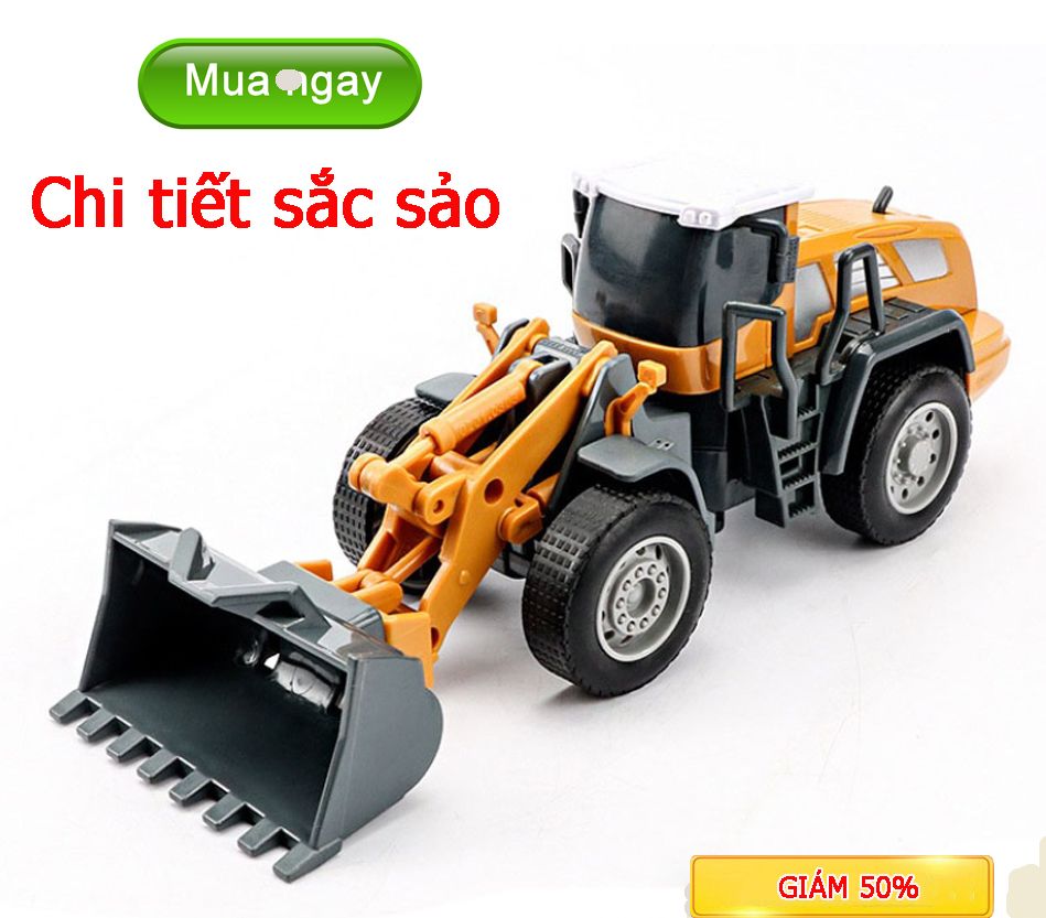 Xe xúc đất đồ chơi, xe đồ chơi mô hình cho bé, phát triển trí tuệ, chi tiết sắc sảo, chất liệu nhựa bền đẹp( xe mô hình- đồ chơi mô hình)