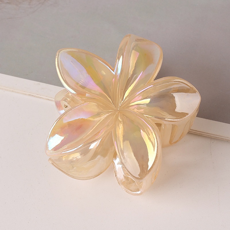 Kẹp Tóc Hoa Sứ Phiên Bản Màu Hologram Cao Cấp