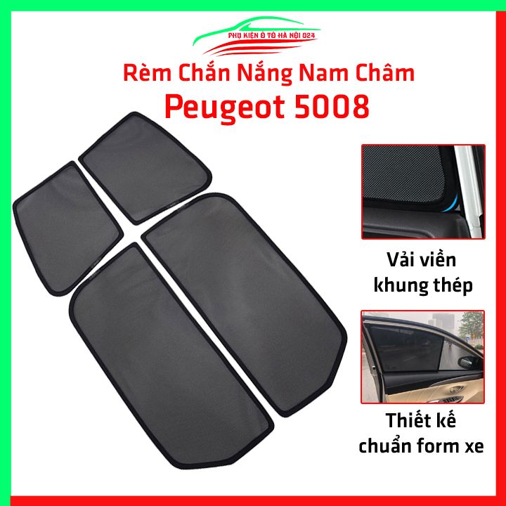 Bộ rèm che nắng ô tô nam châm theo xe Peugeot 5008 chắn nắng tốt, lắp đặt đơn giản, tiện lợi
