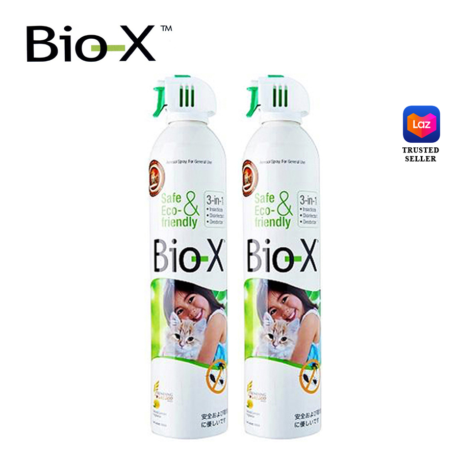 (2 BOTTLES) BioX 3 IN 1 Aerosol Insecticide 600ML (Safe For Children