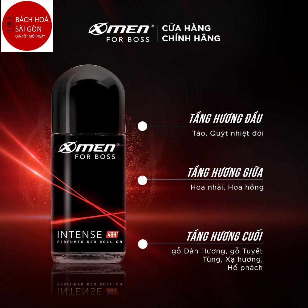 XMEN Lăn khử mùi X-Men for Boss 40ml (Hàng Khuyến Mãi)