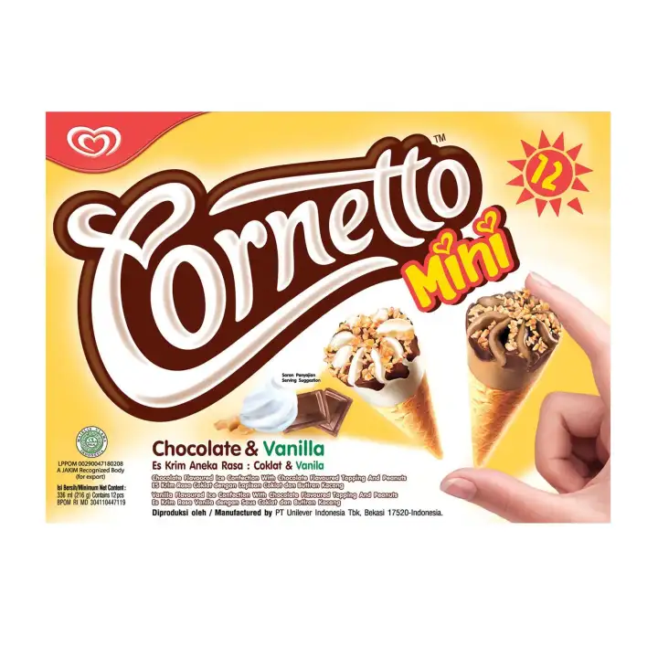 Cornetto Mini Chocolate And Vanilla Ice Cream Lazada Singapore