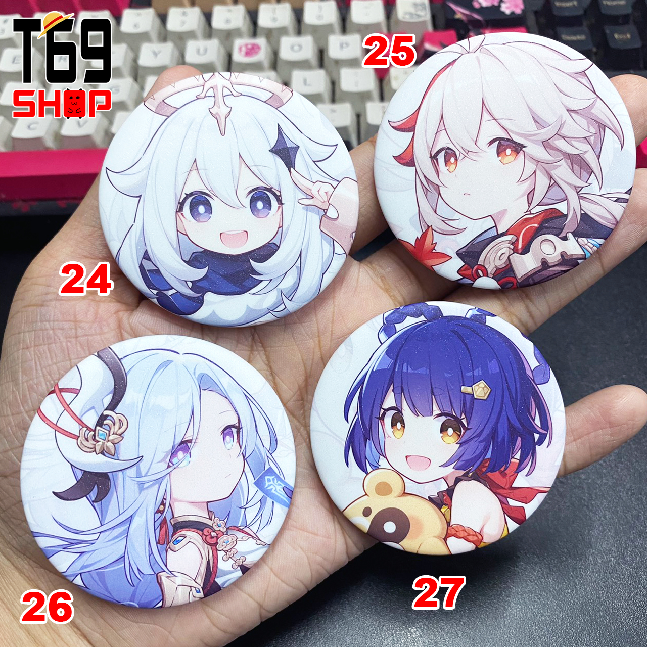 [33 mẫu] Huy hiệu game Genshin Impact (Size 5.8cm) [T69 Shop]