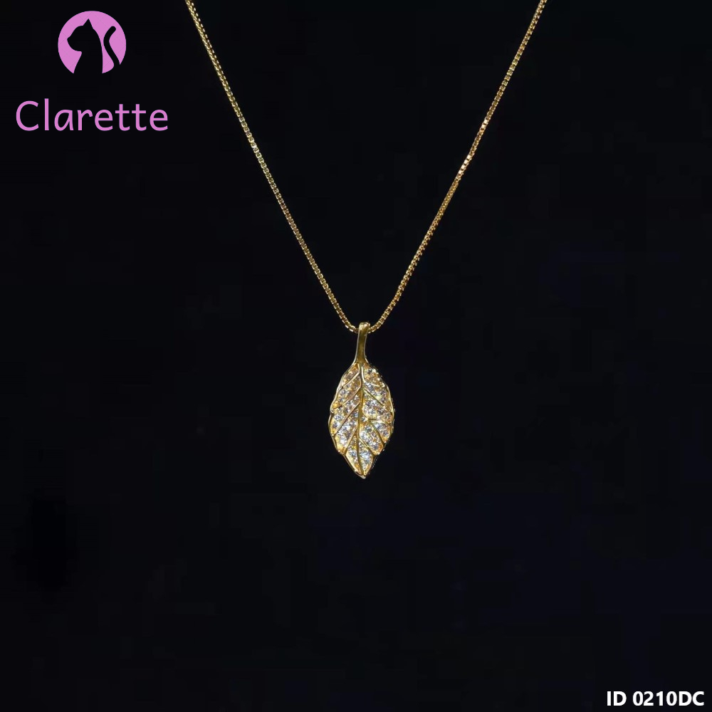 Dây chuyền bạc hình lá Clarette 0210DC