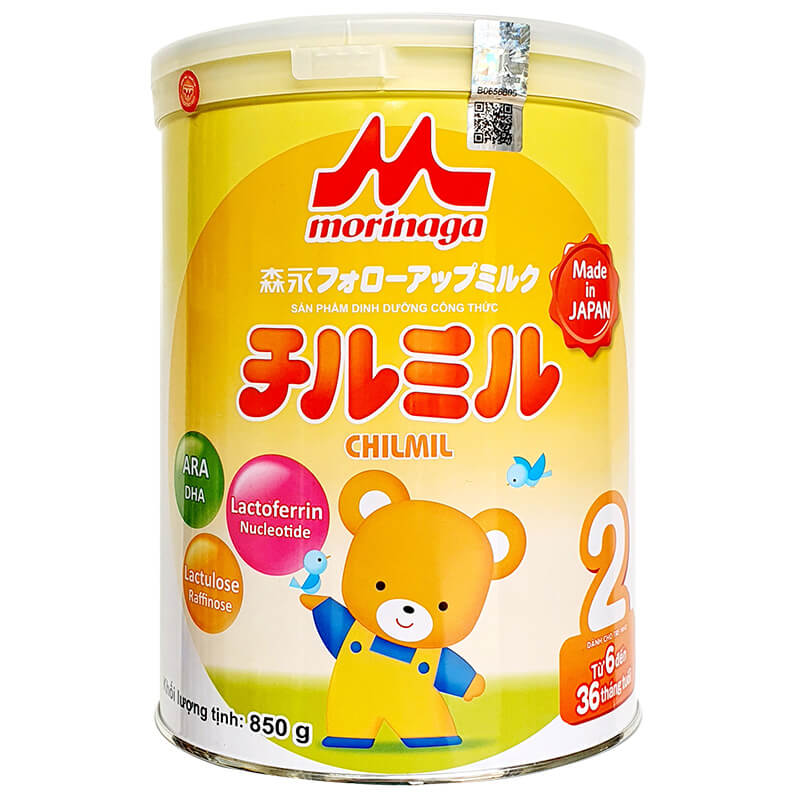Sữa Morinaga số 2 (Chilmil) cho bé từ 6-36 tháng 850g/ 320g