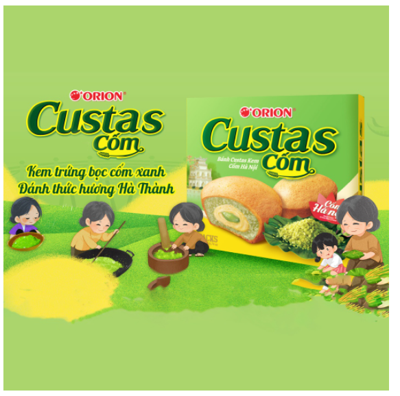 Bánh Custas Kem Cốm Hà Nội Hộp 276g
