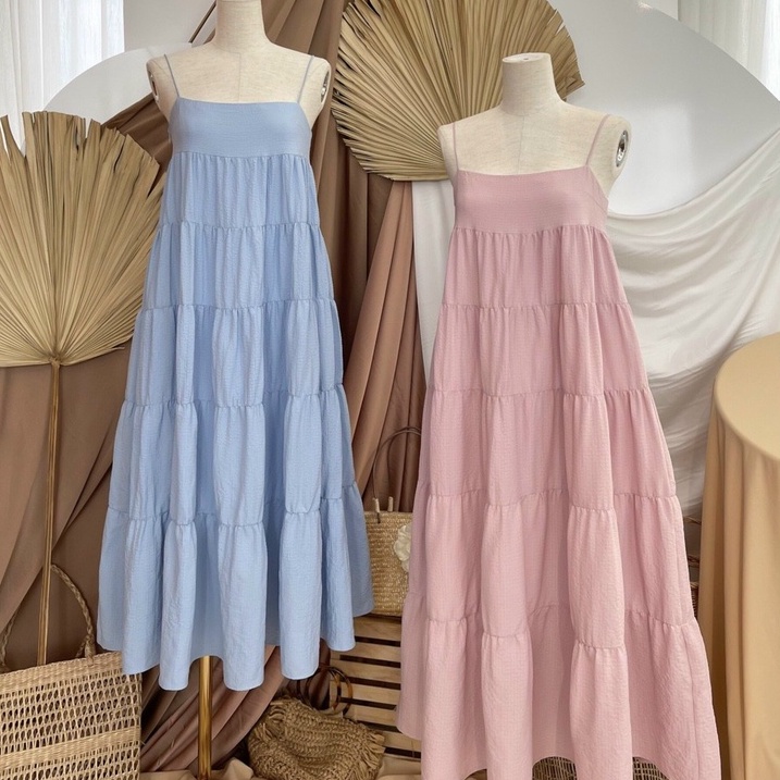 [TANA'S] Đầm maxi 2 dây nhiều tầng form babydoll