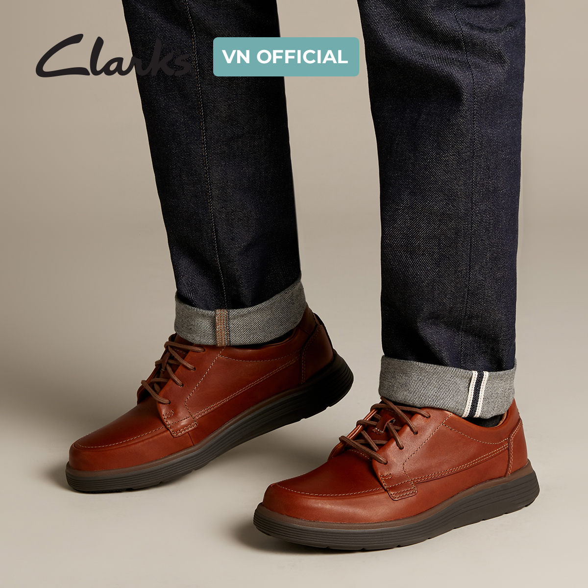 Giày Tây Da Nam Clarks - Un Abode Ease