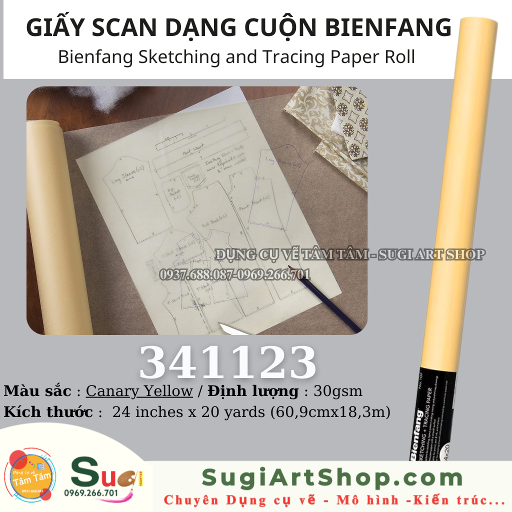 Cuộn giấy Scan Bienfang sketching and tracing