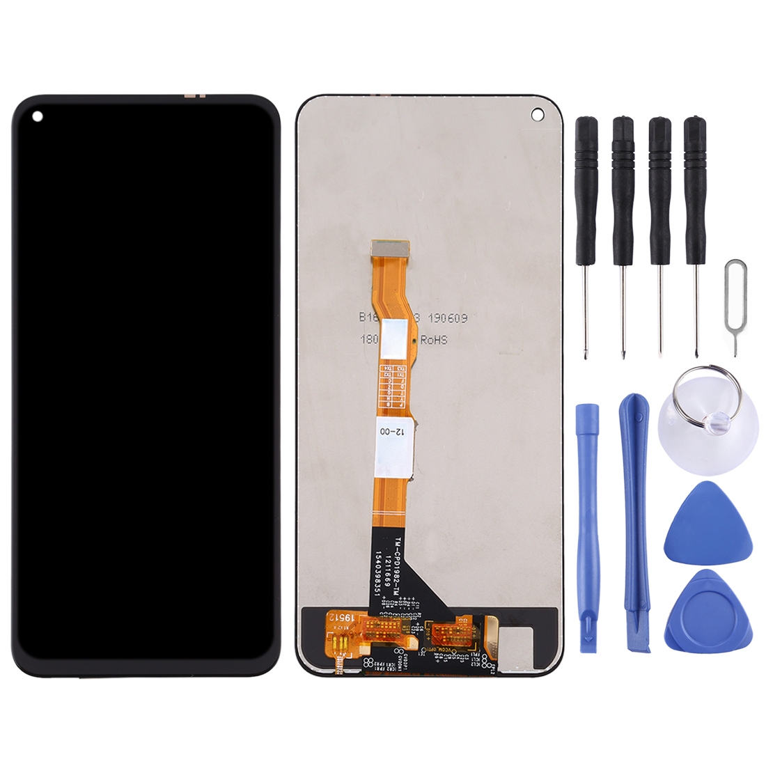 TFT LCD Screen for Vivo Y70s V2002A with Digitizer Full Assembly(Black)(Own sale)