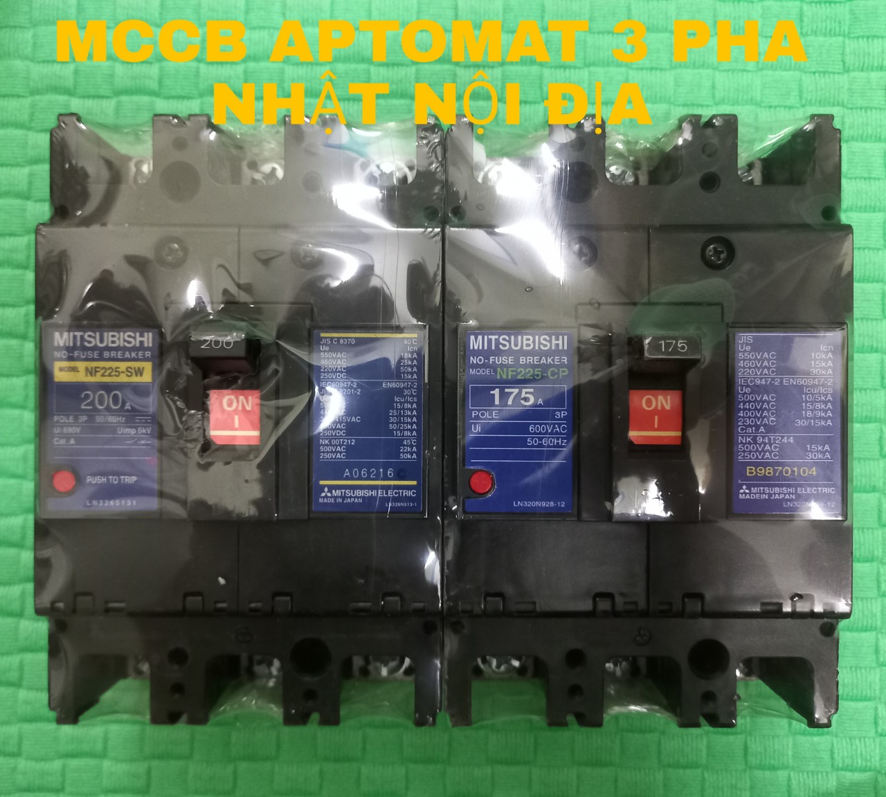 ÁT 3 PHA NHẬT BẢN 175A 200A KIỂU KHỐI TO MCCB