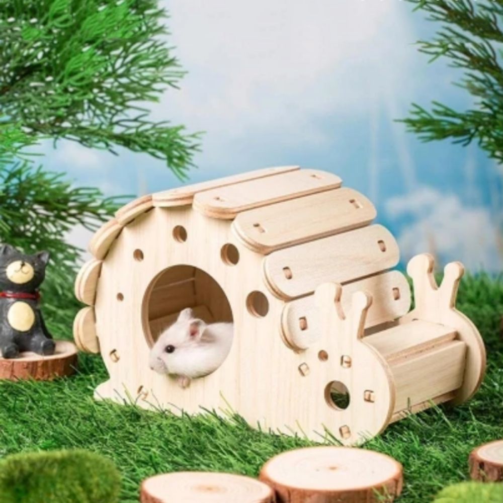 Practical DIY Hamster Solid Wood Small House Removable Small Pet Villa ...