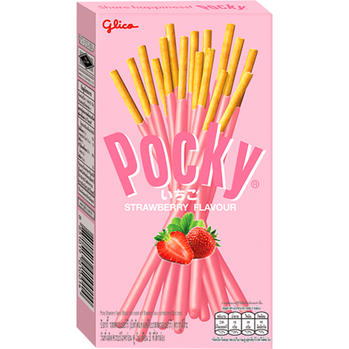 Bánh Que Pocky Kem Dâu Strawberry (Hộp 38g-hồng)