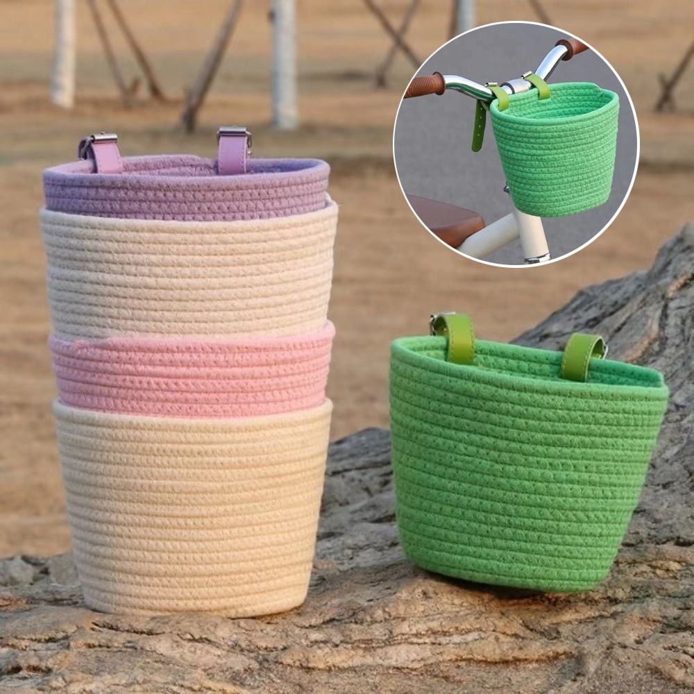Durable%20Construction%20Adjustable%20Bicycle%20Basket%20Removable%20Design%20Solid%20Color%20Handlebar%20Front%20Basket%20Lightweight%20Colorful%20Dots%20Cycling%20Basket%20Bicycle%20Accessory%20-%20Image%204