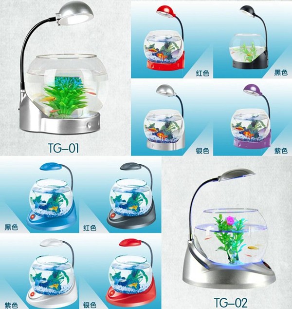 [Freeship+HCM+Luckyfish94] BỂ CÁ MINI DẠNG TRÒN SIÊU DỄ THƯƠNG JENECA TG-01 A390
