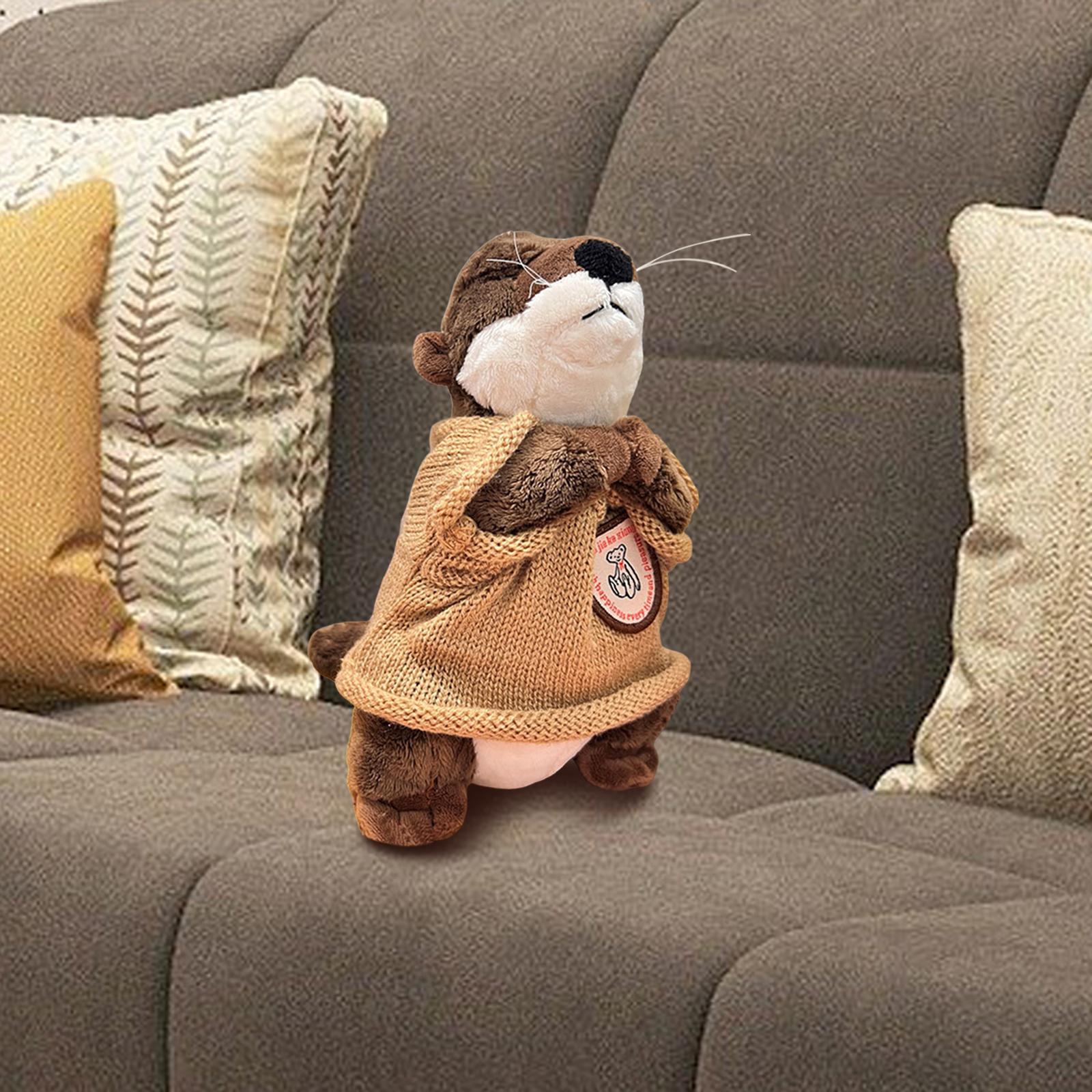 Darling Baby Otter Plush Toy Decorative Sea Otter Plush Doll for Teens