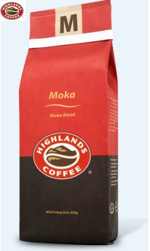 [Combo 2 gói] Cà phê rang xay Moka Highlands Coffee 200g