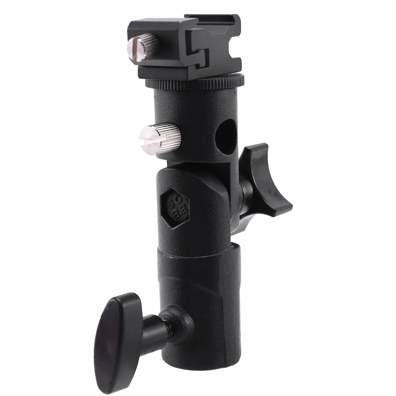 Camera Flash Speedlite Mount,Professional Swivel Light Stand Light Bracket Umbrella Bracket Mount Shoe Holder E Type For Canon Nikon Pentax Olympus and Speedlite Flashe