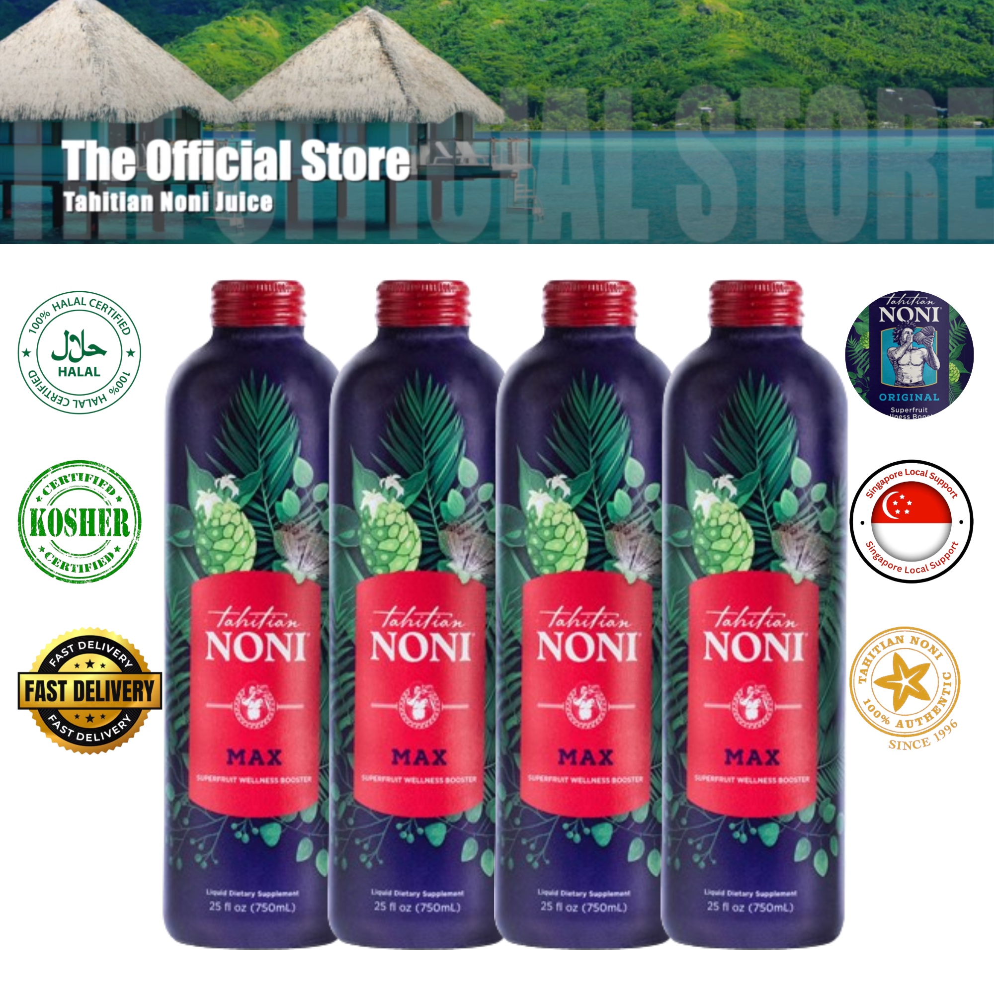 Tahitian Noni® MAX | 4 x 750ml Bottle | The One and Only Original 