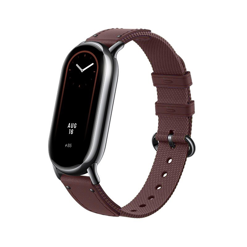 Original 1:1 Strap For Suitable For Xiaomi Mi Band 8 -8 NFC Wrist Bracelet Nylon+Leather Replacement Miband8 Correa Smart Band 8 Accessories