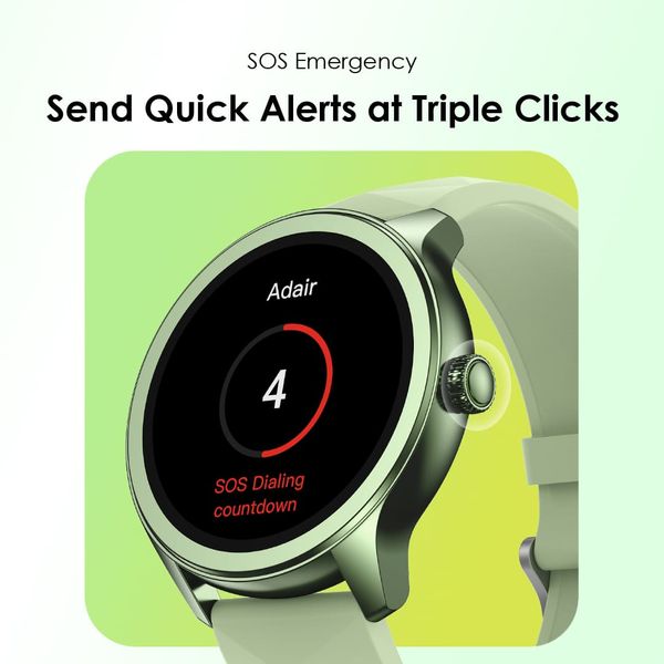 Oraimo Watch 2R Smart Watch OSW-30 Gold / Olive with 1.39 Inch TFT Display and Bluetooth Calling Functionality.