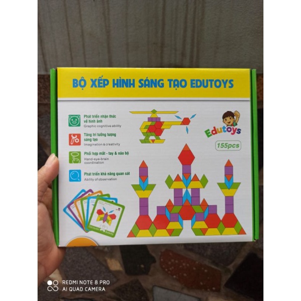 Bộ ghép hình 155 chi tiết Pattern Blocks