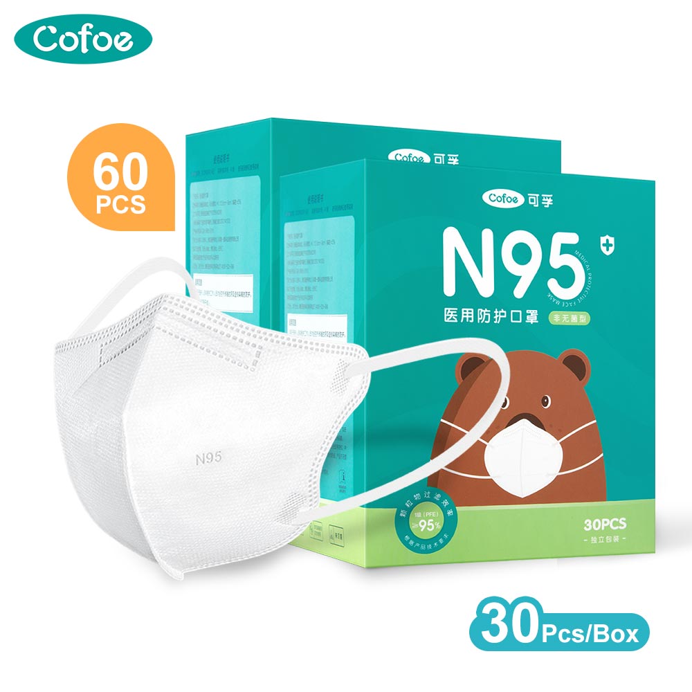 Cofoe Kids 5Ply N95 Medical Face Masks Sterilized Respirator Duckbill