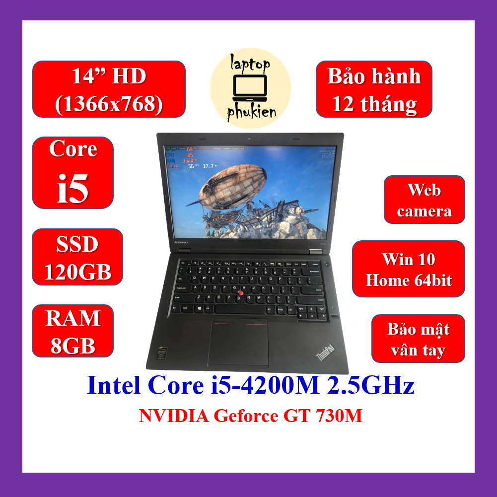 Máy tính xách tay Lenovo ThinkPad T440P Core i5 4200M 2.50GHz thumbnail