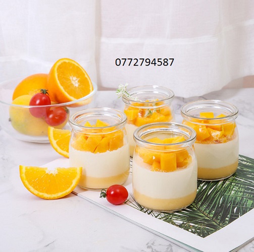 Hũ thủy tinh, hũ pudding, hũ sữa chua nắp nhựa 200ml