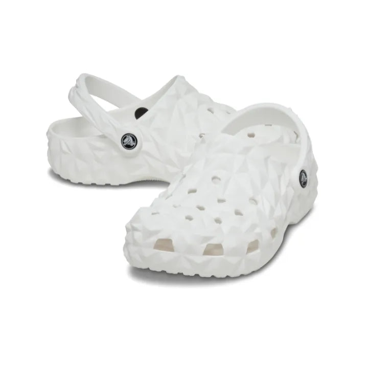 Giày Clog Unisex Crocs Classic Geometric - White - 209563-100