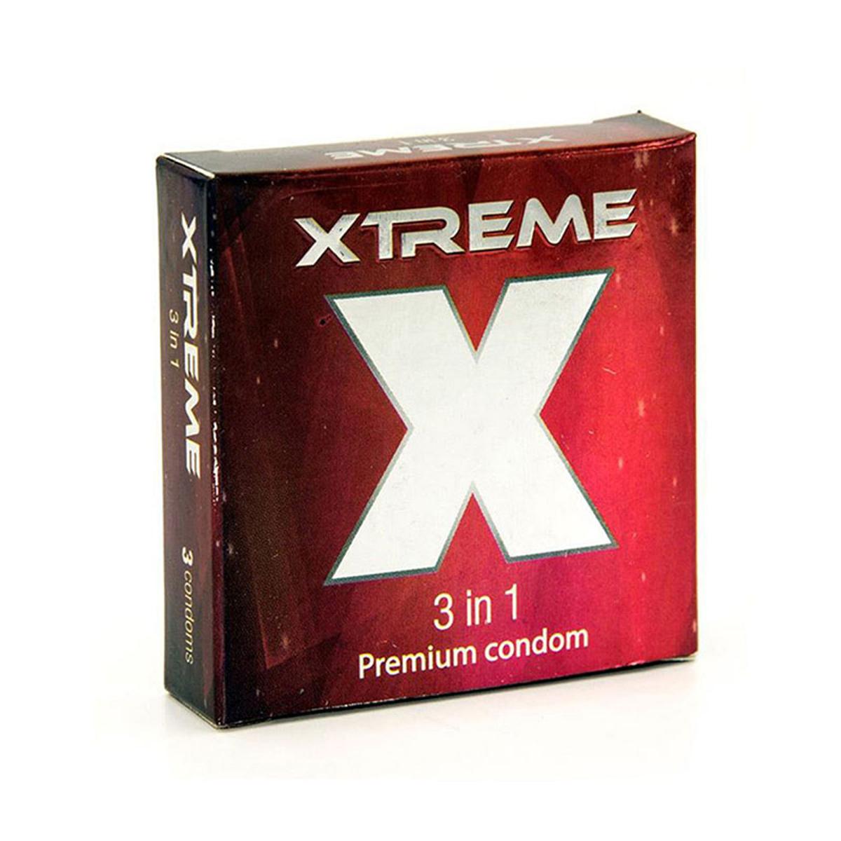 Xtreme - 3 In 1 Premium Condom - Single Pack - 3Pcs.