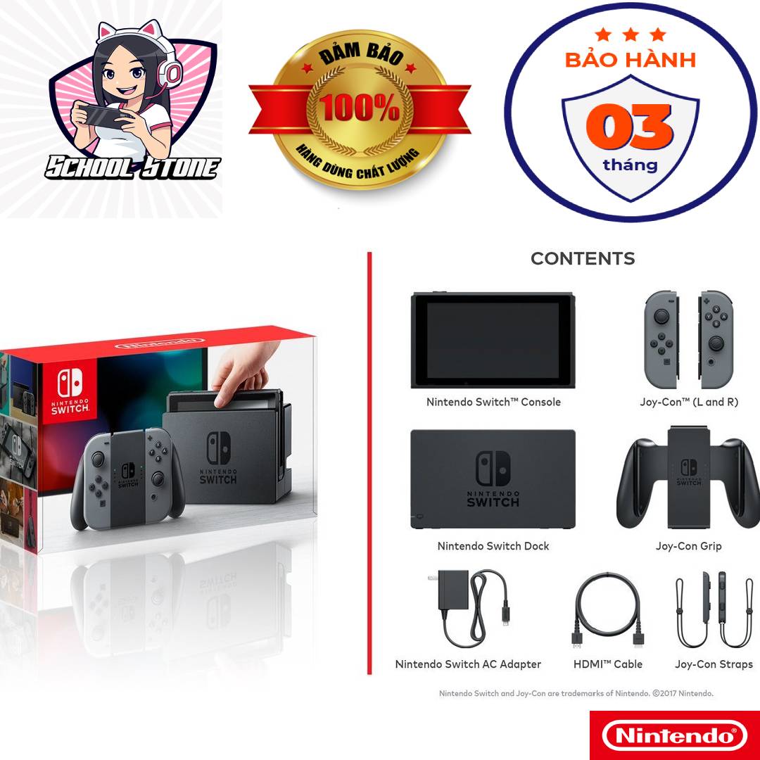 Nintendo Switch V1 ĐẦY ĐỦ PHỤ KIỆN THEO MÁY