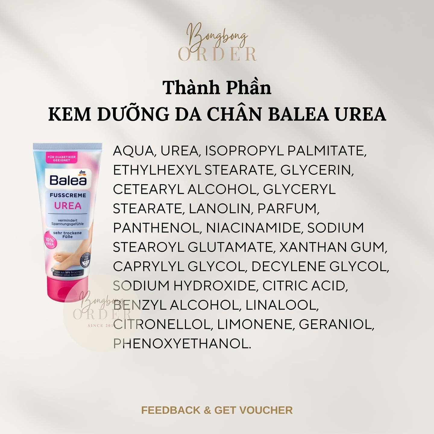 Kem dưỡng da chân Balea Urea 100mL