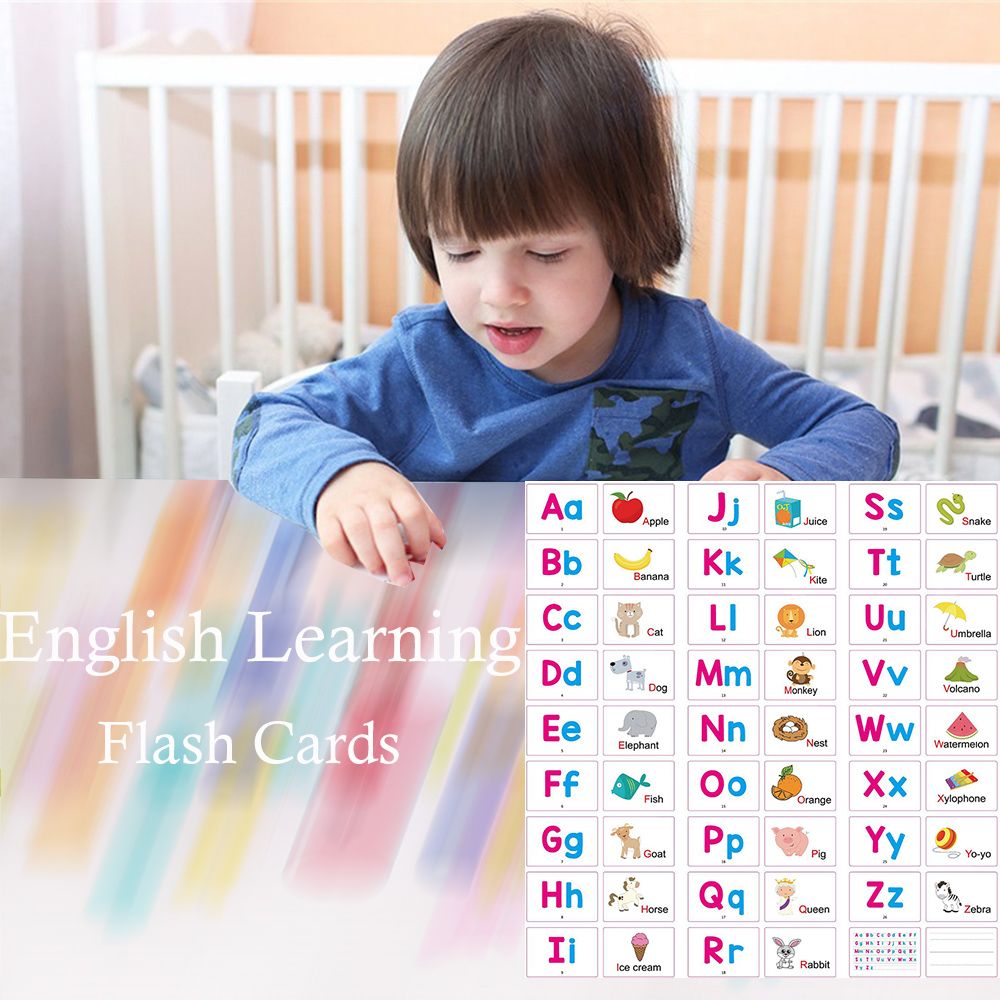 YOYODAN Preschooler Alphabet English Learning Animals Math Flash Cards Memory Training Learning Cards Educational Toy