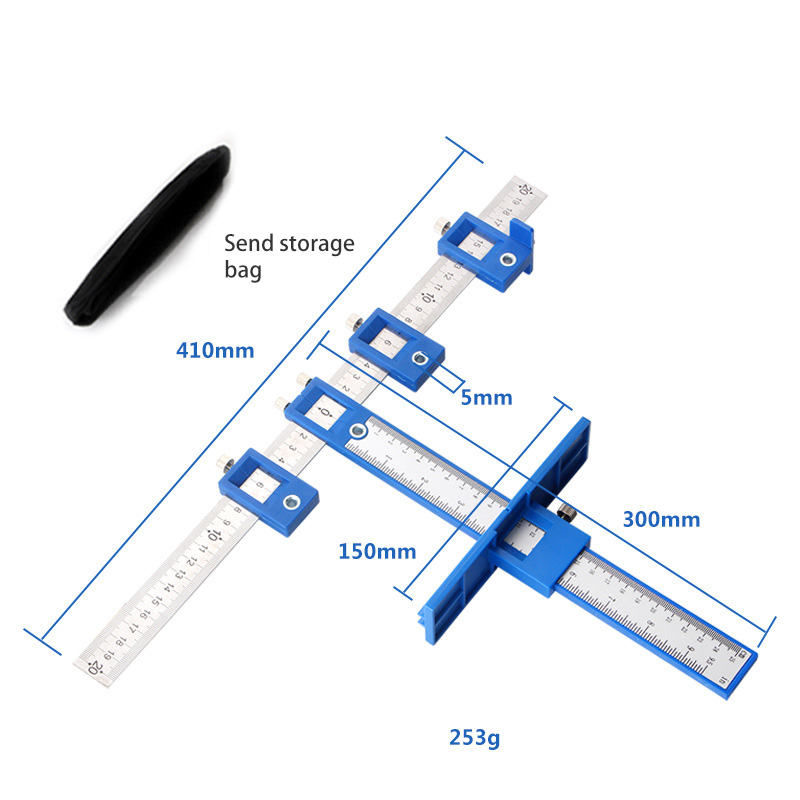 Woodworking handle perforation positioner, multifunctional cabinet door, wardrobe door cut-out, furniture handle, cut-out positioner