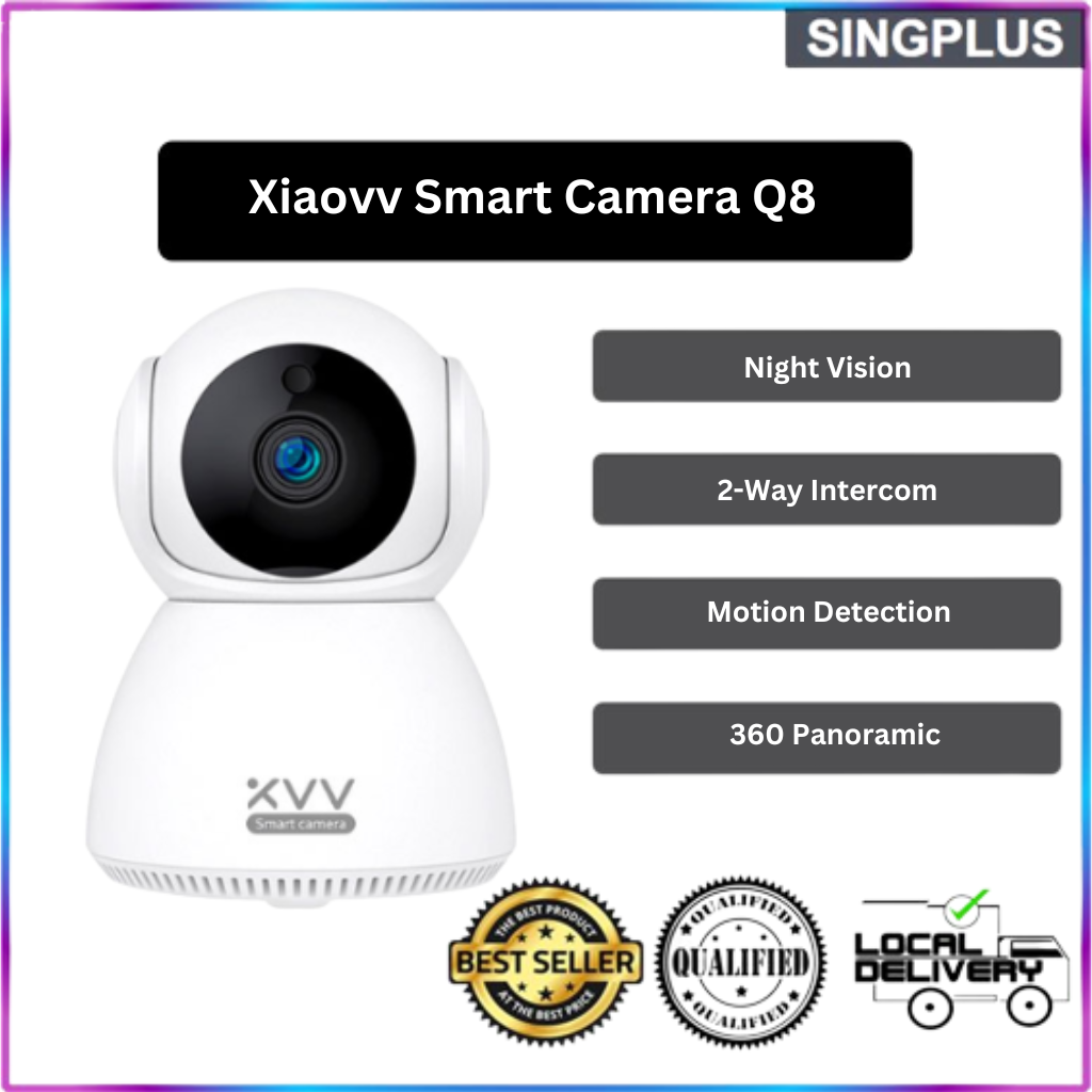 SG LOCAL SELLER】Q8 XiaoVV Security Camera 2-way Voice Motion