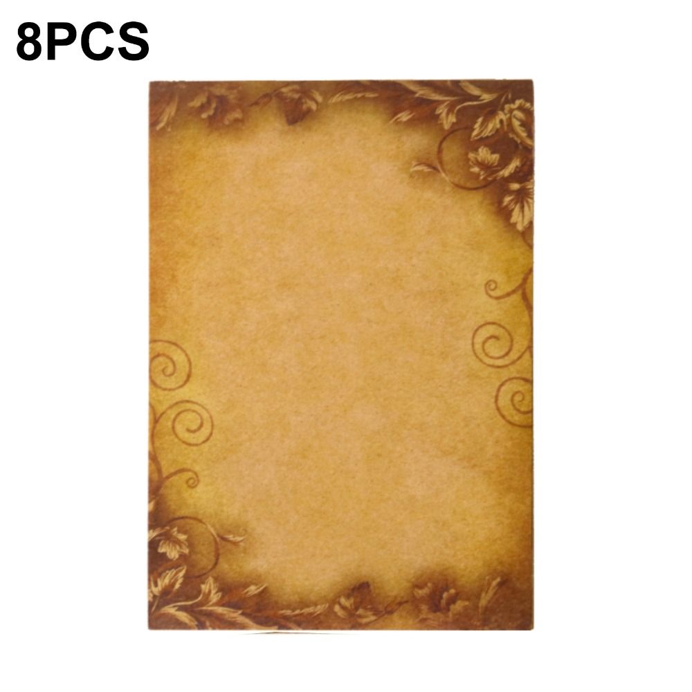 8 Pieces Notes Stationery Paper Kraft Writing Paper Antique Colored ...
