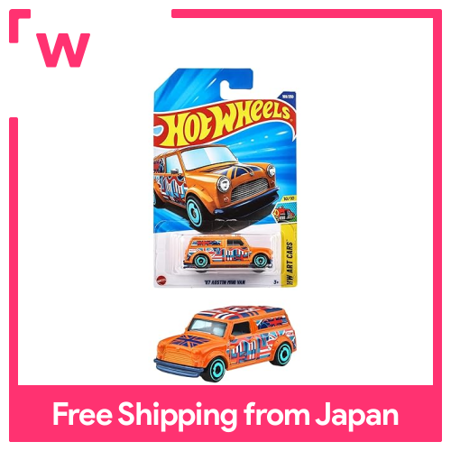 Hot Wheels '67 Austin Mini Van 1:64 Die-Cast - Orange 2/5 - View #2
