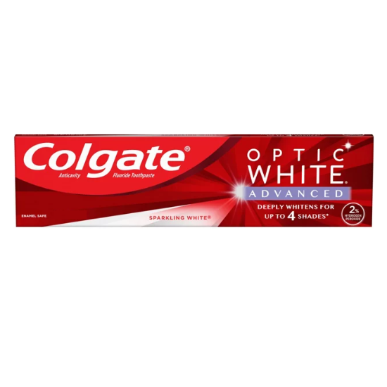 Colgate Optic White Advanced Deeply Whitens Anticavity Toothpaste ...