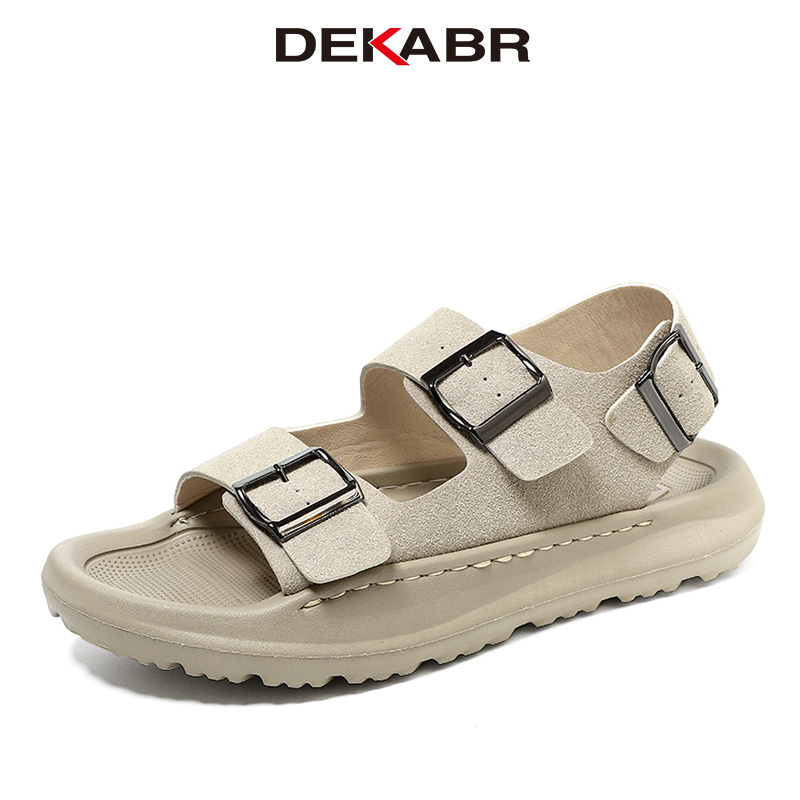 DEKABR Men's Sandals Summer Lightweight Pu Comfortable Soft Outsole 2024 Fashion New Sandals For Men