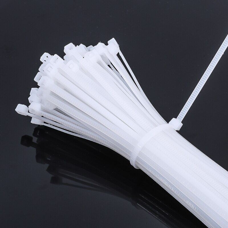 200/100PCS Self-locking Nylon Cable Ties Adjustable Cord Ties Fastening Loop Plastic Wire Ties Durable Fasteners For Home Office Wholesale