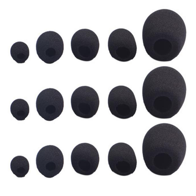 Maoyuanxing 10Pcs Mini Microphone Cover Headset Replacement Foam Mic Cover Windshield